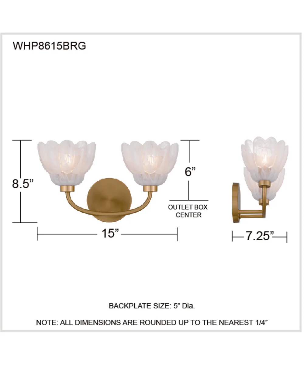 Whitecap 2-light Bath Light Brushed Gold - Image 4
