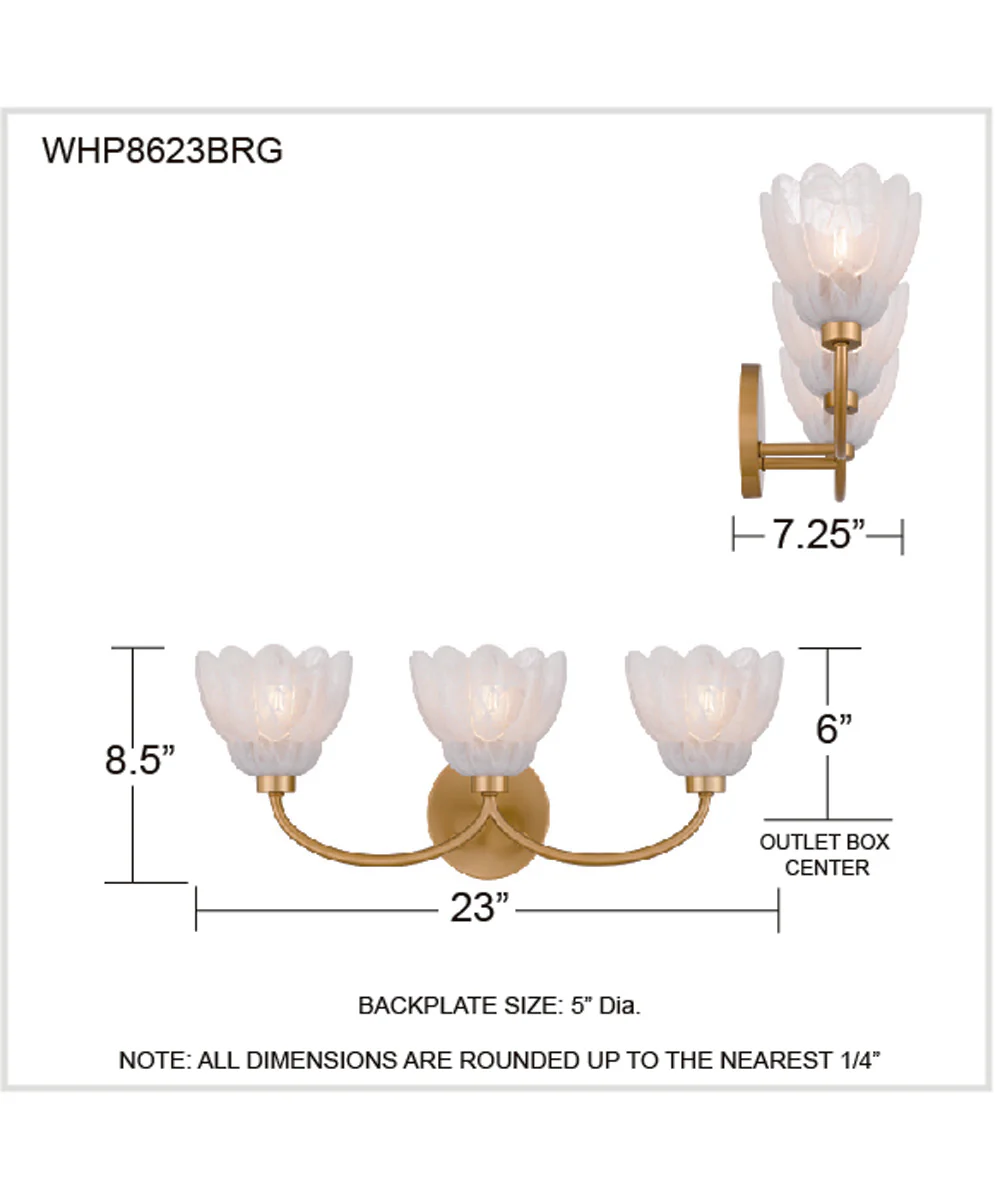 Whitecap 3-light Bath Light Brushed Gold - Image 4