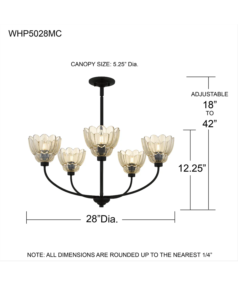 Whitecap 5-light Chandelier Mottled Cocoa - Image 4