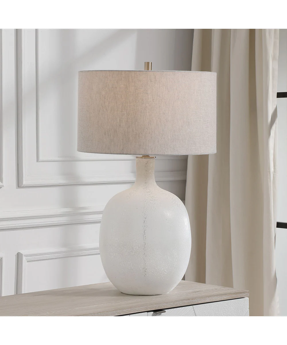 Whiteout Mottled Glass Table Lamp