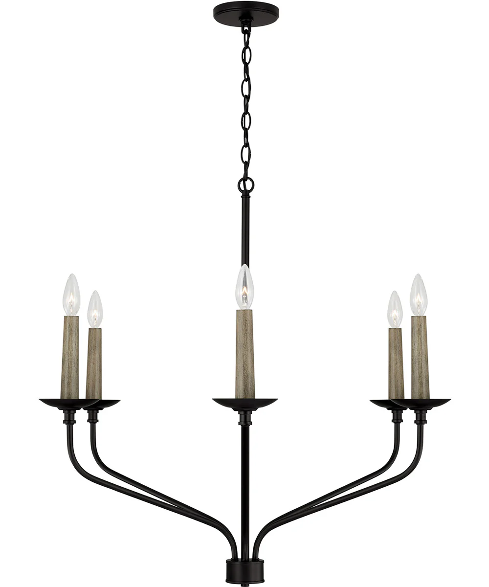 Wilder 6-Light Chandelier Matte Black - Image 7
