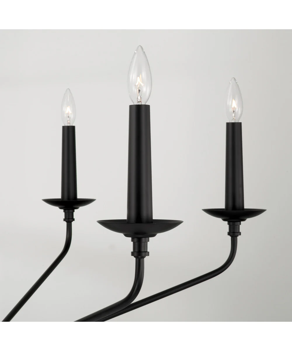 Wilder 6-Light Chandelier Matte Black - Image 6
