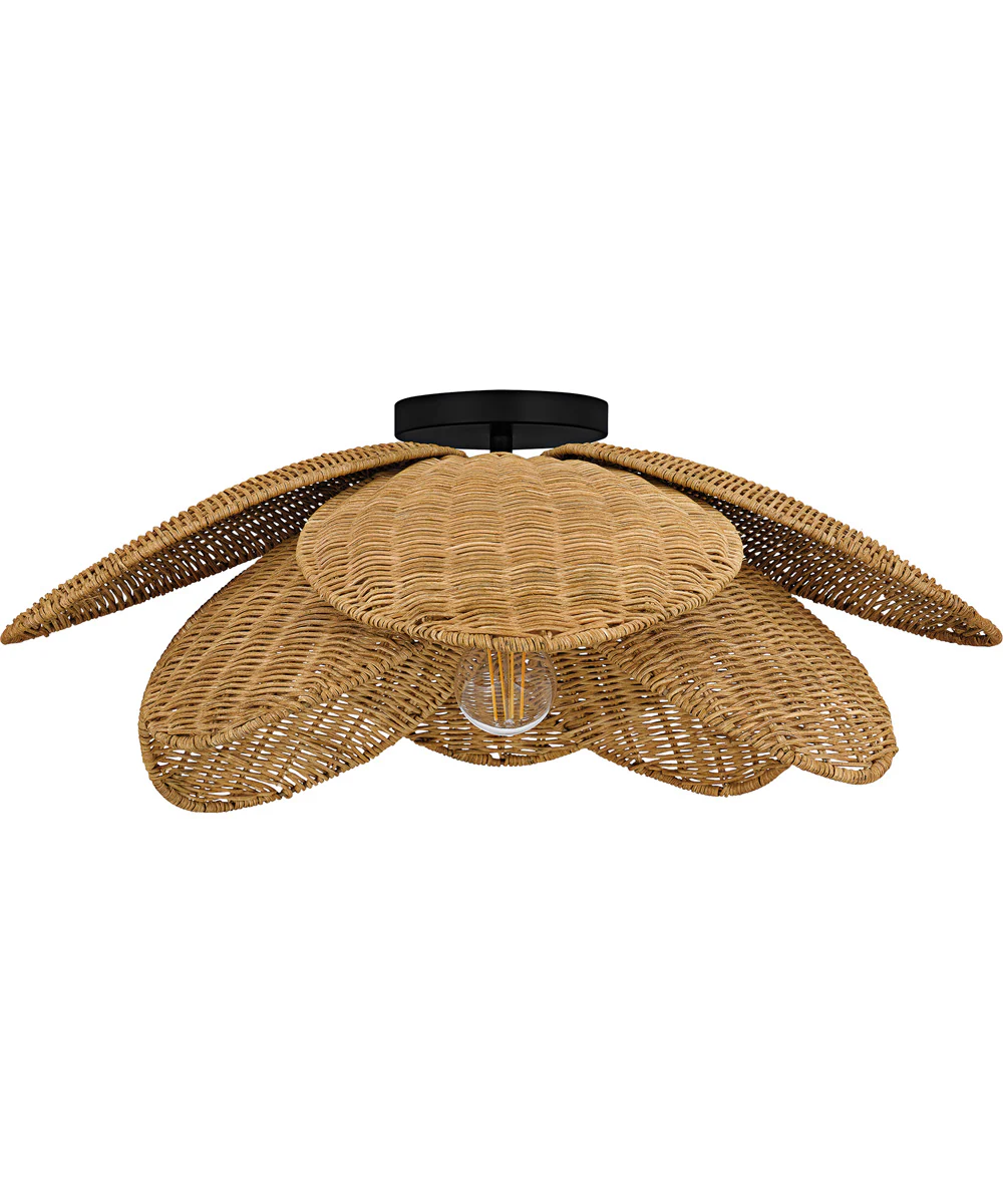 Willa Extra Large 1-light Semi Flush Mount Matte Black - Image 2
