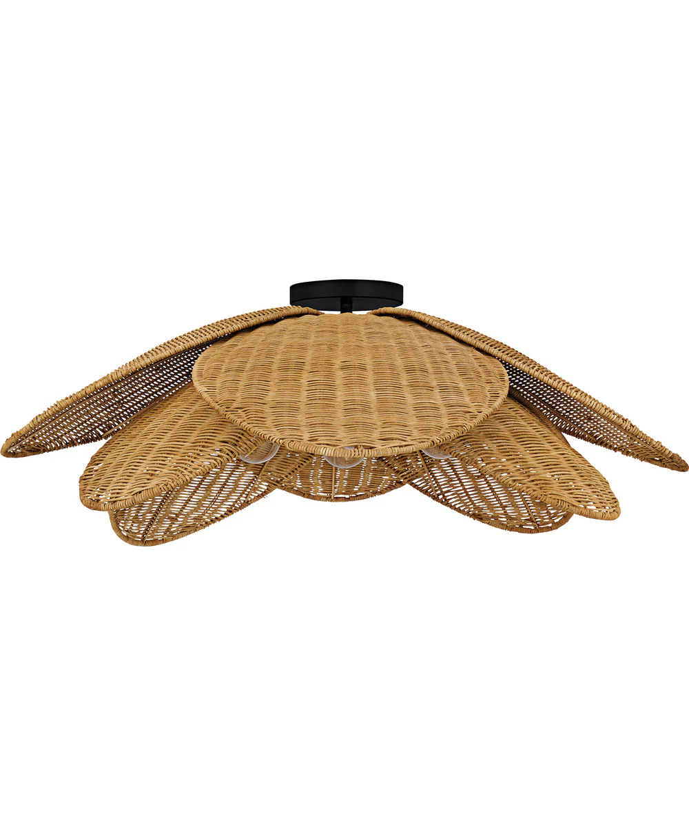 Willa Extra Large 4-light Semi Flush Mount Matte Black - Image 2