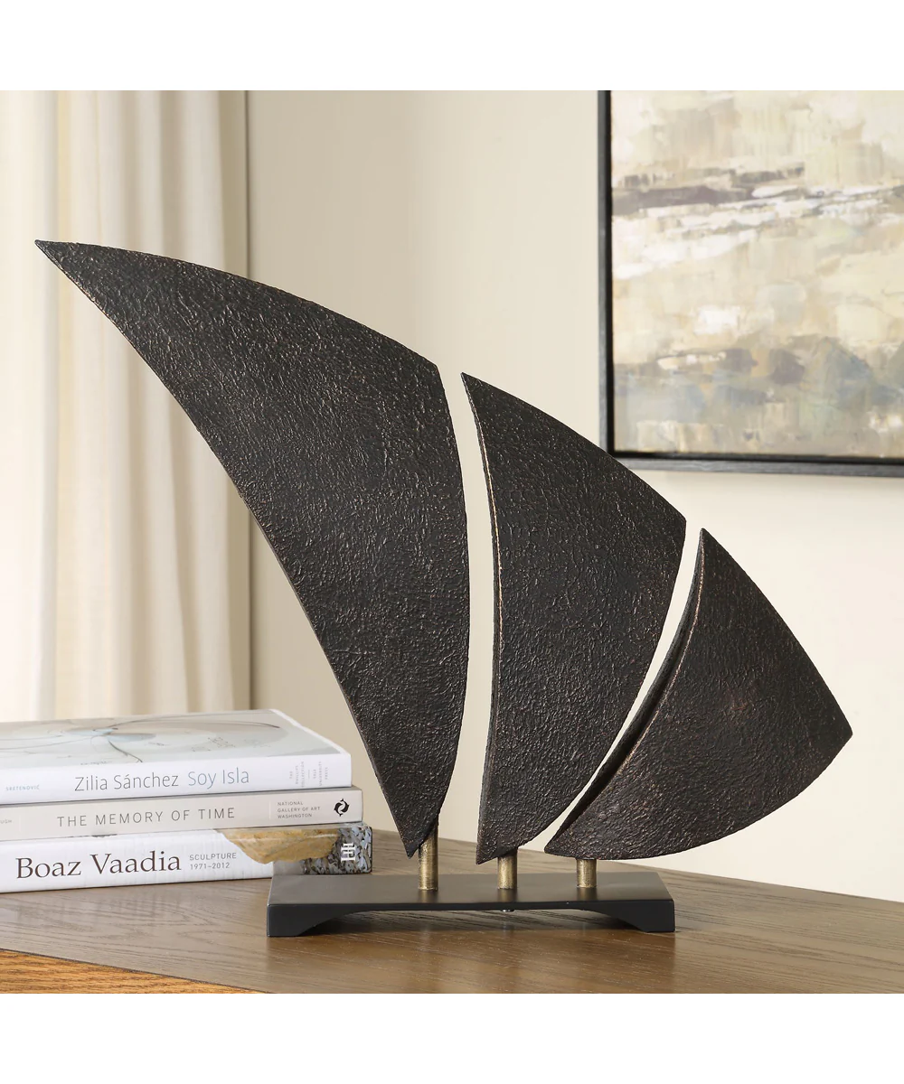 Wind Crest Dark Bronze Sculpture - Image 2