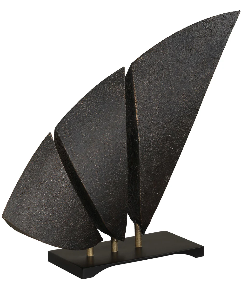 Wind Crest Dark Bronze Sculpture - Image 4