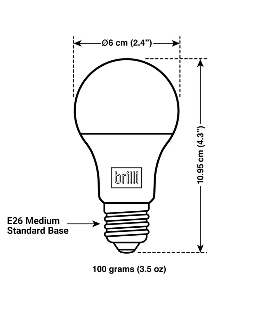 Wind Down A21 100 Watt Dimmable 2700K LED Light Bulb by Brilli (6-Pack) - Image 4