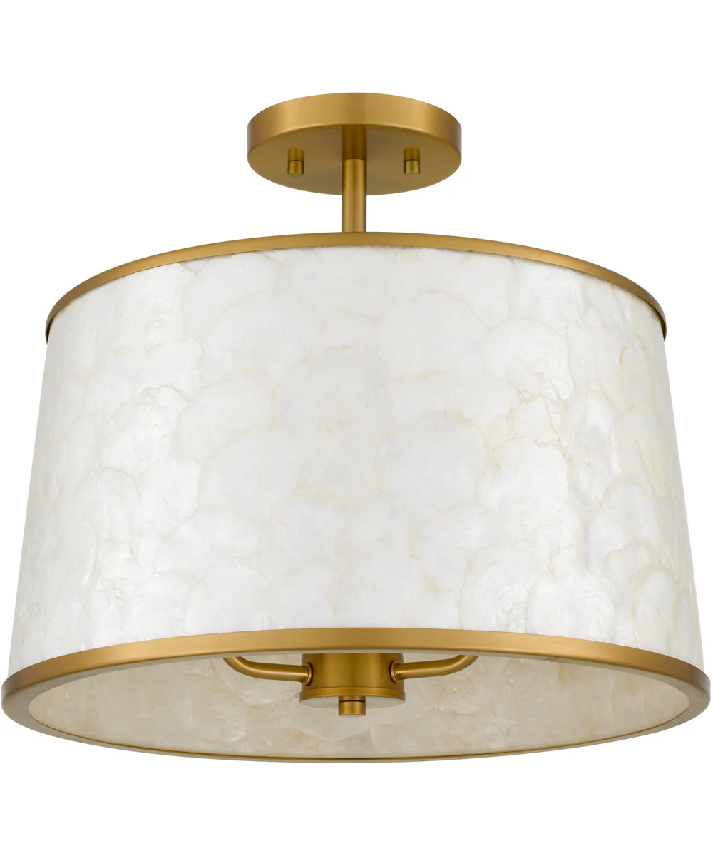 Windley 3-light Semi Flush Mount Brushed Gold - Image 3