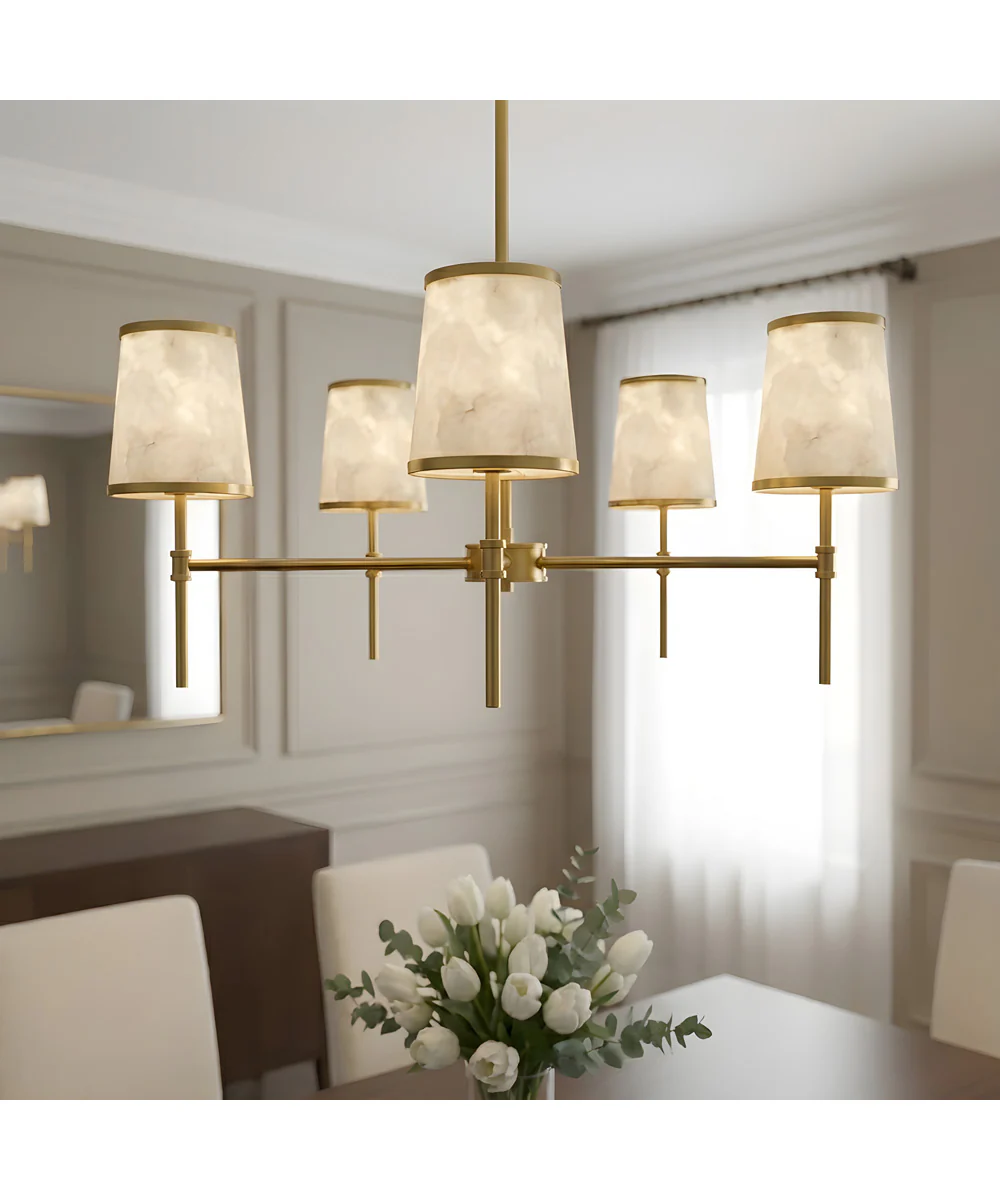 Windley 5-light Chandelier Brushed Gold - Image 2