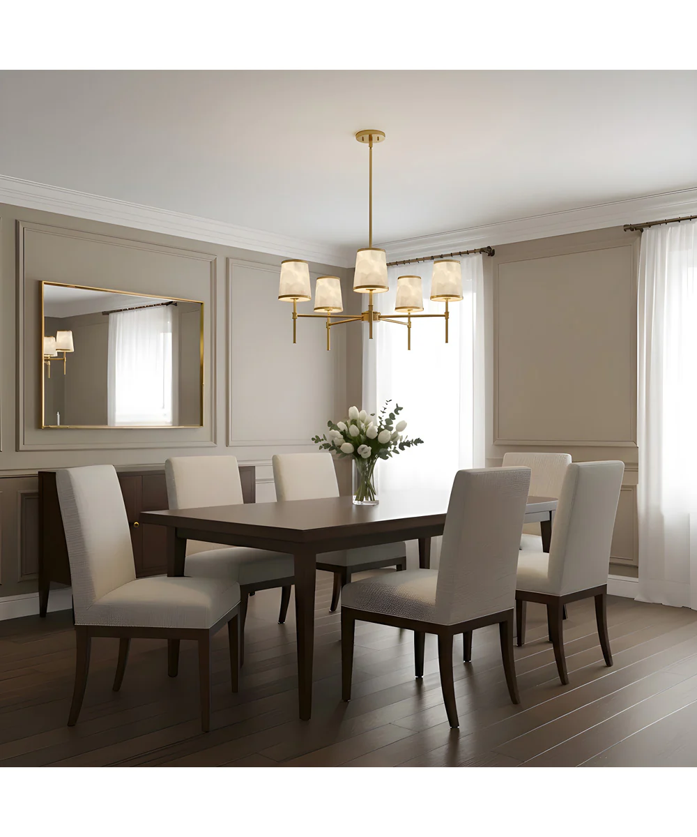 Windley 5-light Chandelier Brushed Gold - Image 3