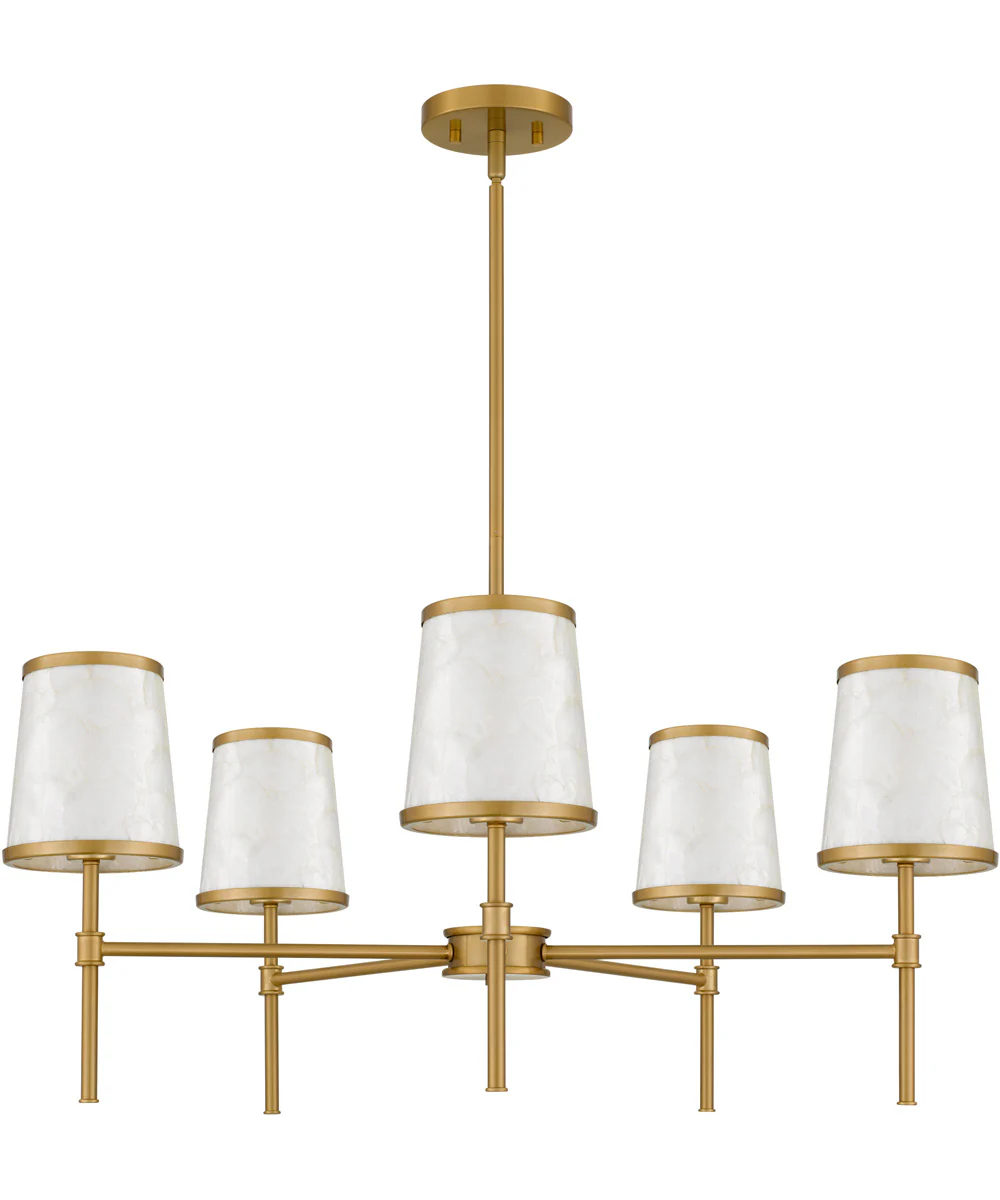 Windley 5-light Chandelier Brushed Gold - Image 5