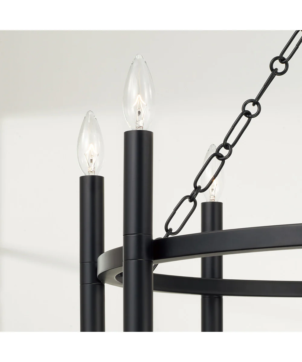 Winton 8-Light Chandelier Matte Black - Image 3