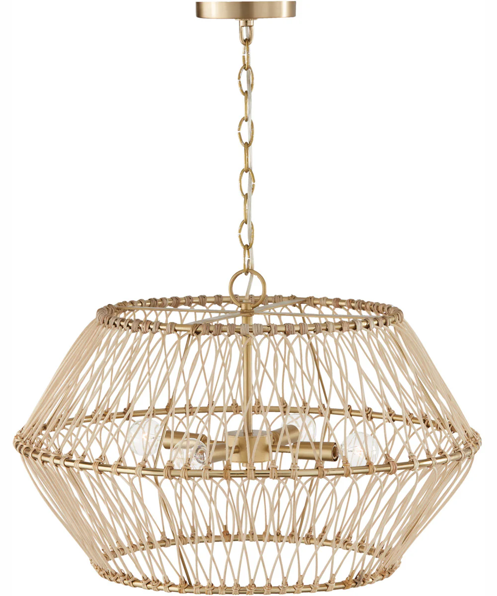 Wren 4-Light Pendant Matte Brass - Image 4