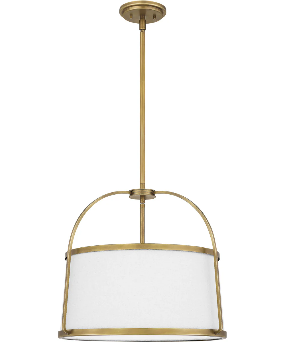 York 4-light Pendant Weathered Brass - Image 2
