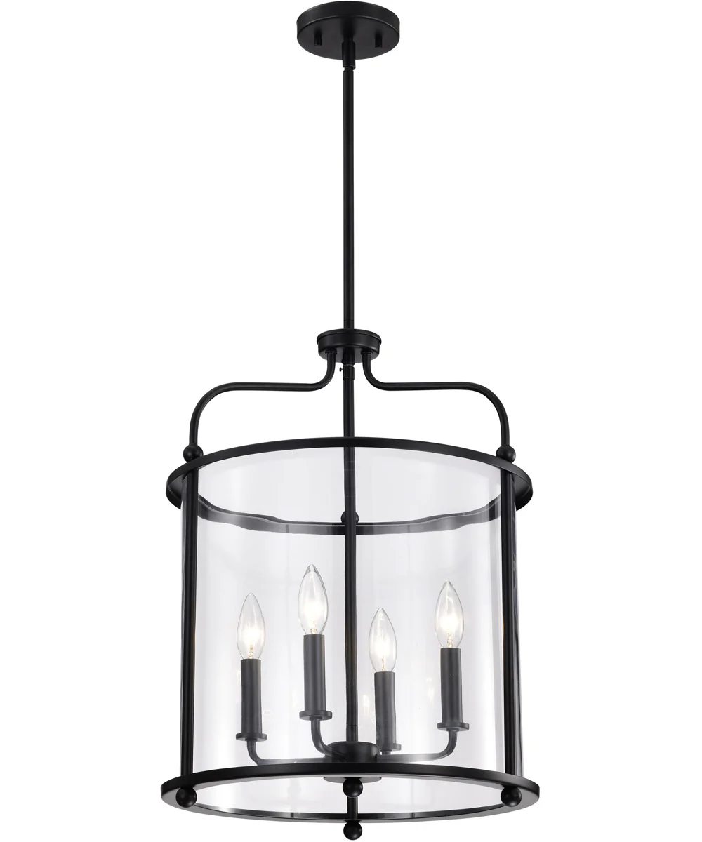 Yorktown 4-Light Pendant Matte Black - Image 2