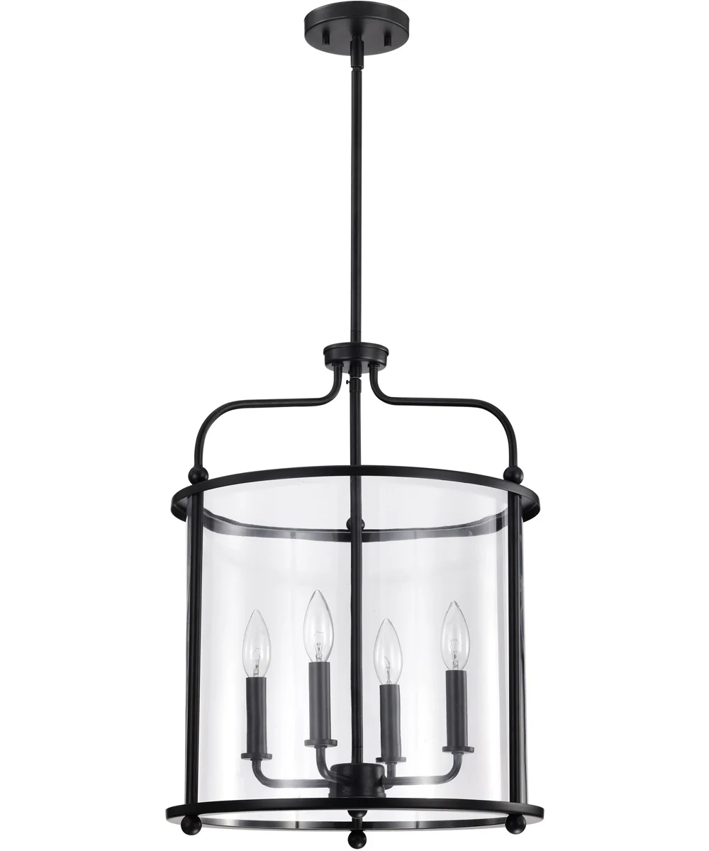 Yorktown 4-Light Pendant Matte Black - Image 3