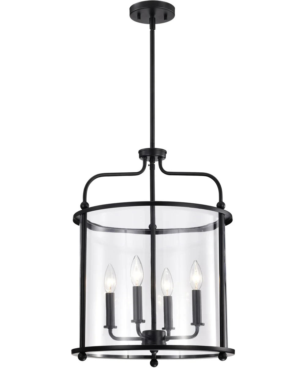 Yorktown 4-Light Pendant Matte Black - Image 4