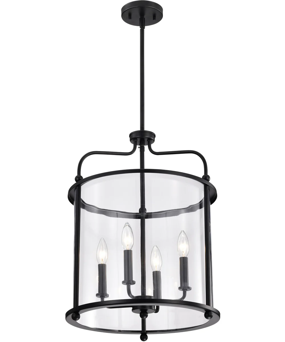 Yorktown 4-Light Pendant Matte Black - Image 6