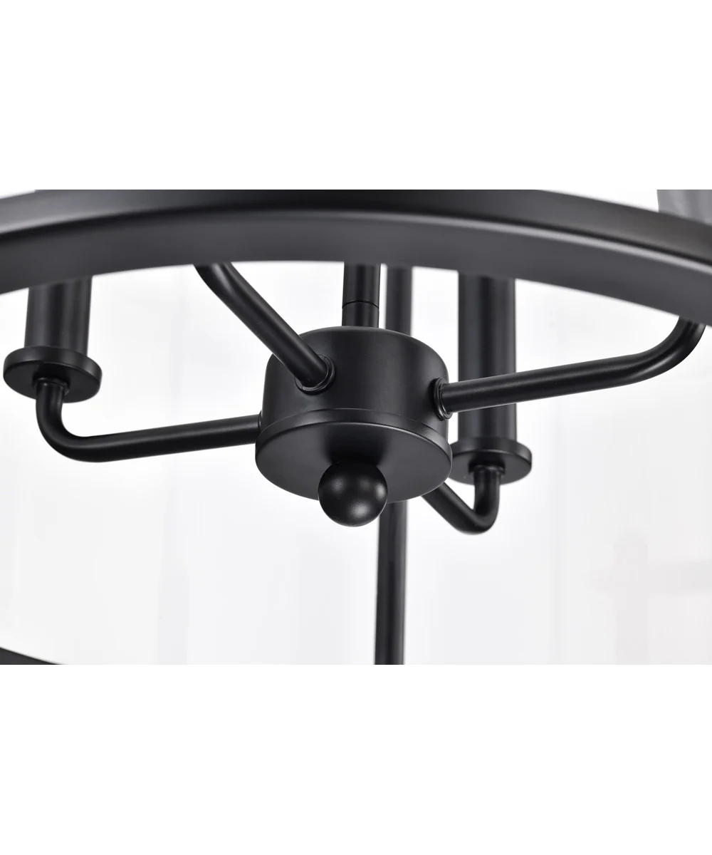 Yorktown 4-Light Pendant Matte Black - Image 9