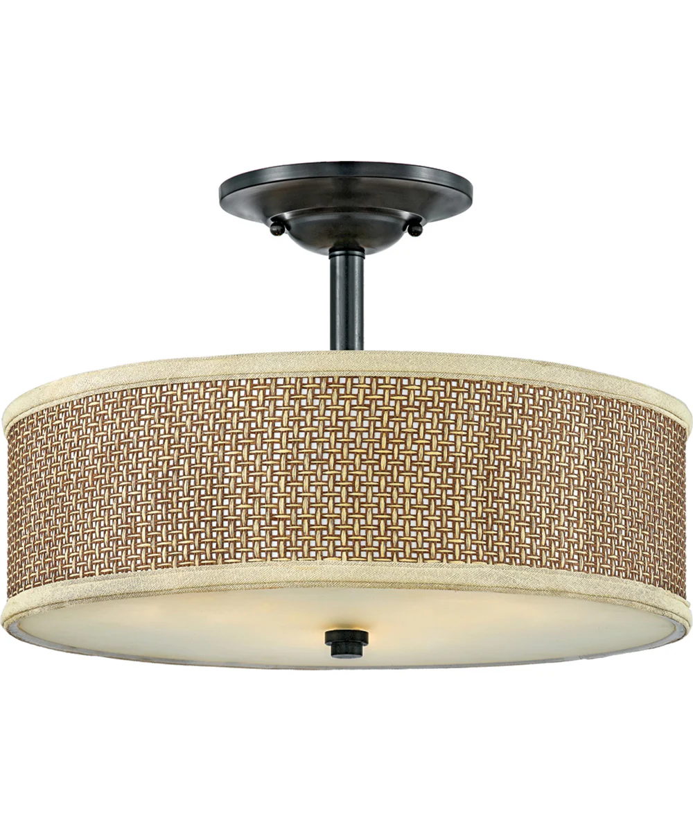 Zen Large 3-light Semi Flush Mount Mystic Black - Image 2